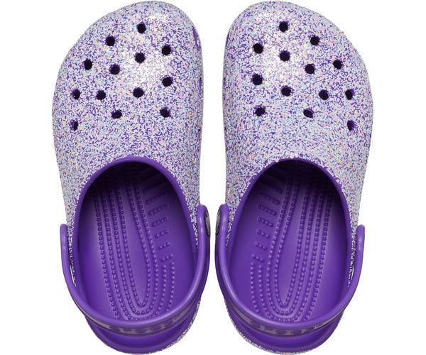 T s Classic Glitter Clog Neon Purple Multi Crocs Schweiz