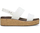 W's Brooklyn Cork Low Wedge  - Chalk